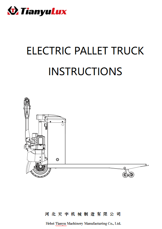 Instrucciones de camiones de paletas eléctricas